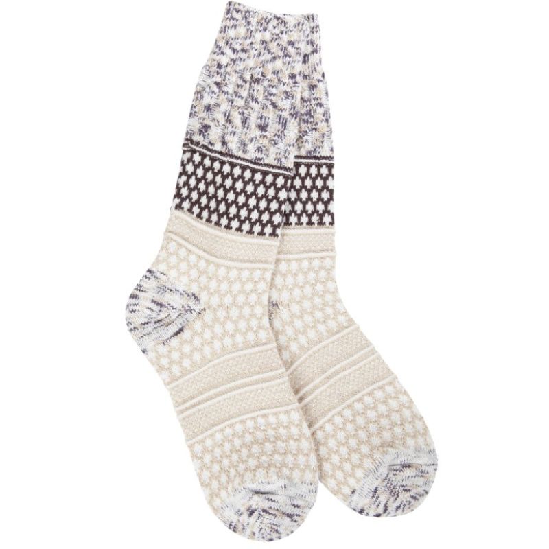 Cookie Dough Multi Textured Crew Socks